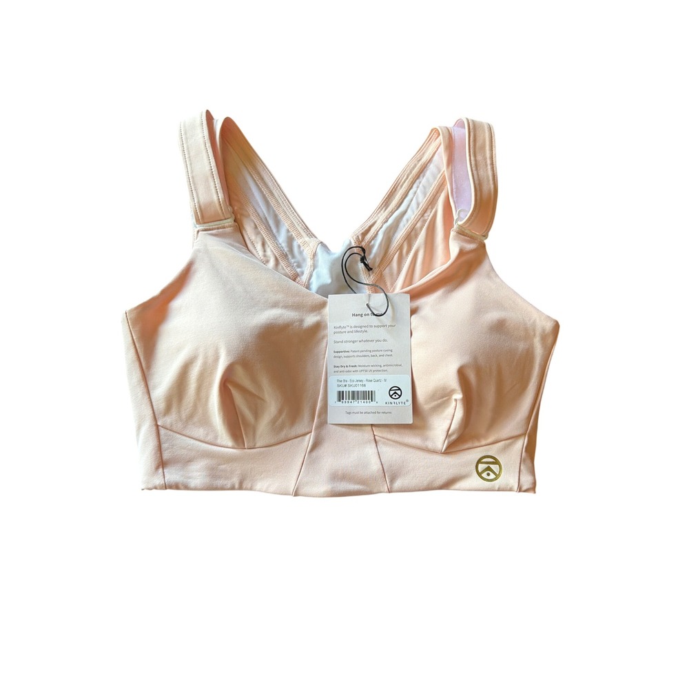 Kinflyte Sports Bra Rose Quartz Rise Bra Eco Jersey Posture Support SKU01168 M
